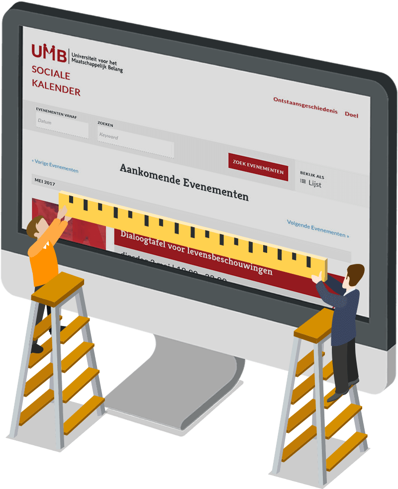 Mockup website Sociale Kalender