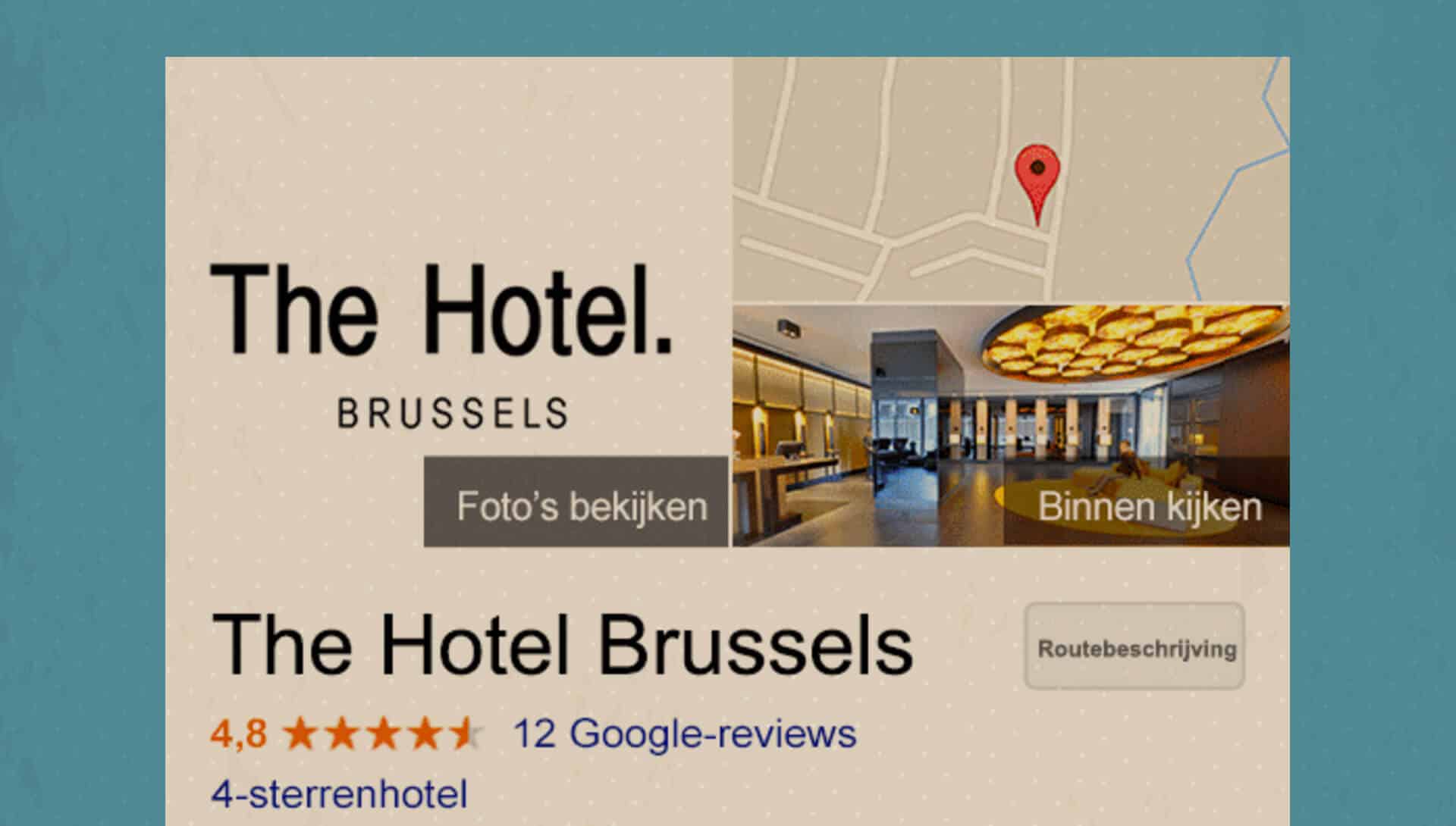 Google Mijn Bedrijf Kaartresultaat voorbeeld