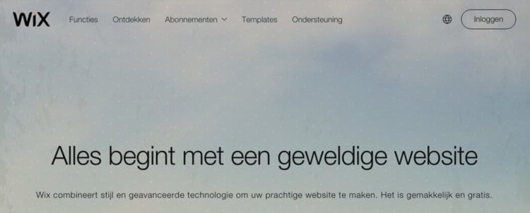 Wix - een gratis website maken is mogelijk met deze visuele webbouwer