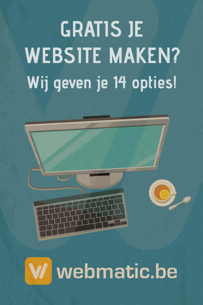 Gratis je website maken kan met één van deze vele mogelijkheden. Ga meteen aan de slag en zet jezelf deze week nog online!