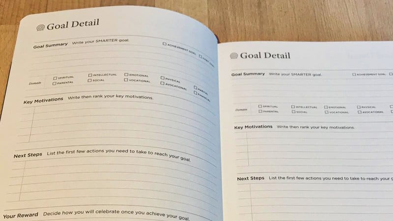 Full Focus Planner - Detail van een doel