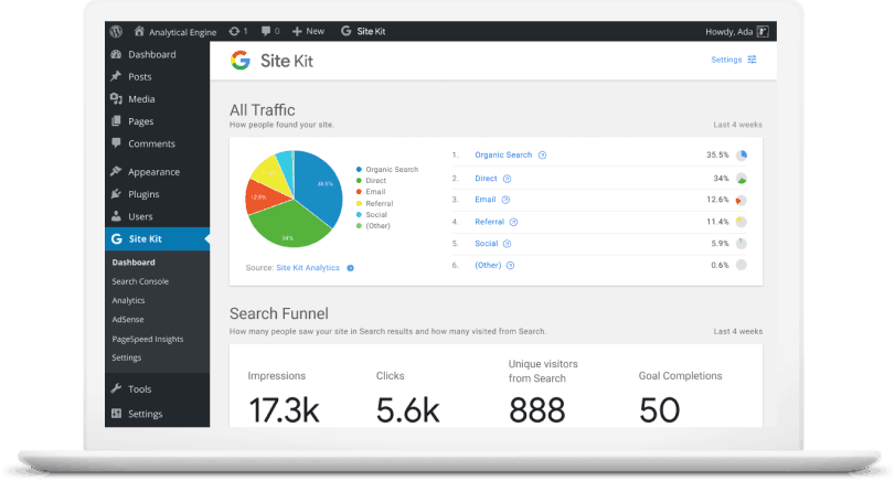 Google Sitekit - Toekomstige Google plugin voor analytics in je WordPress dashboard