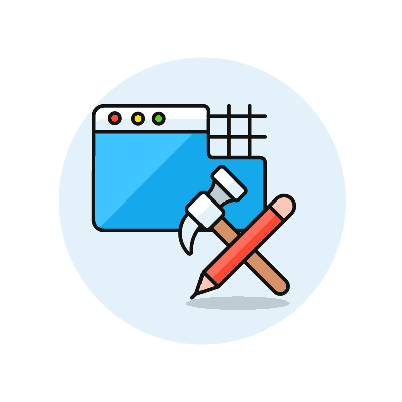Symbool voor een website op maat