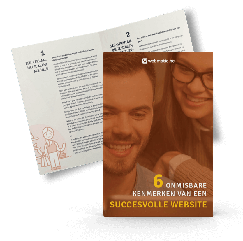 Mockup van het e-book '6 onmisbare kenmerken van een succesvolle website'